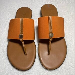 Italian Shoe Makers  Orange‎ Strap Sandals Sz 7.5